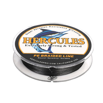 100M 109Yds Black 10lb-420lb HERCULES PE Braided Fishing Line 12 Strands